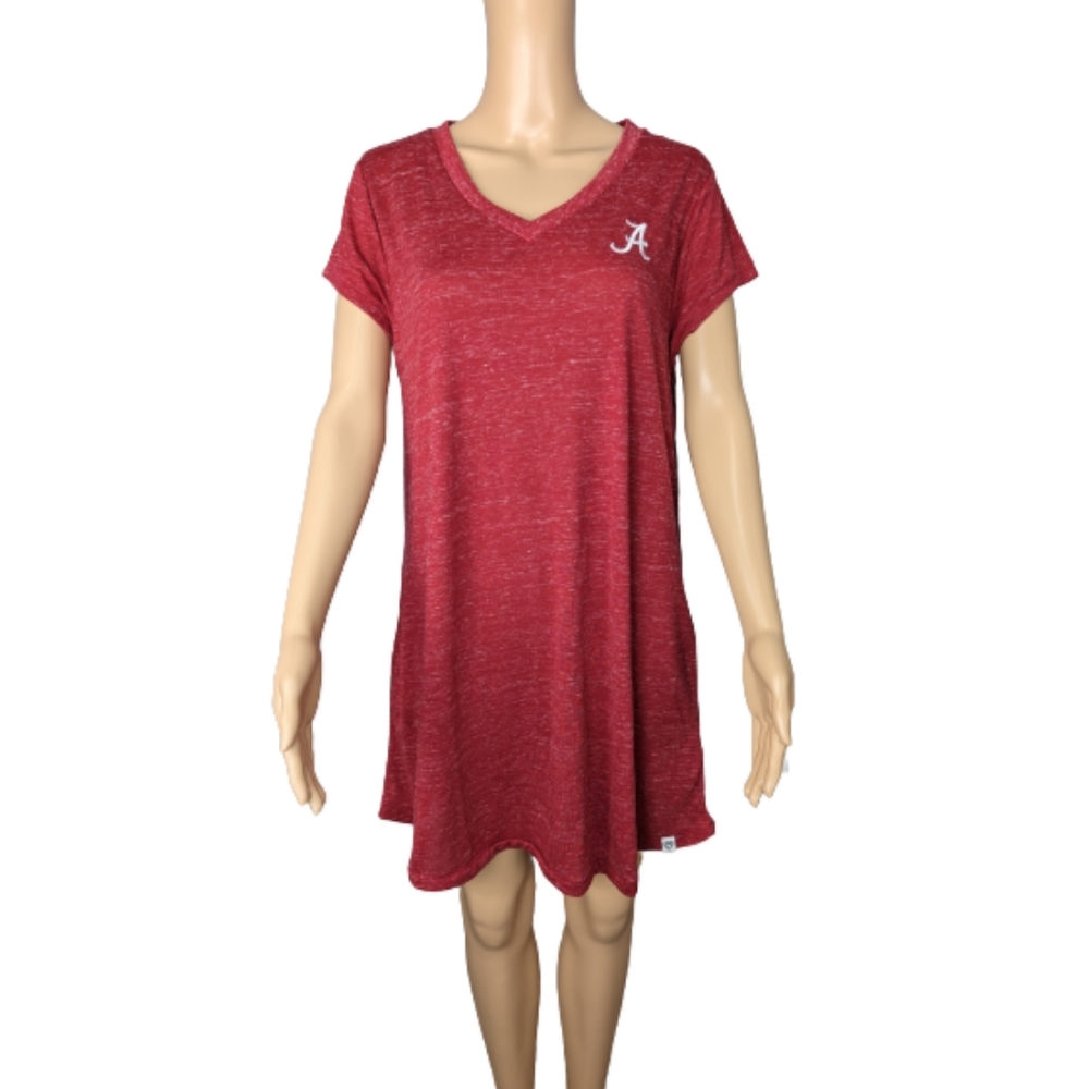 New with tags. Colosseum Crimson V-Neck Alabama game day dress with  'A' Logo